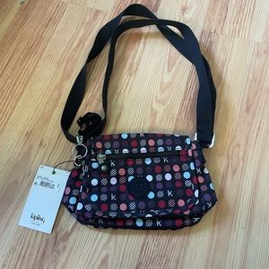kipling multi dot red purse